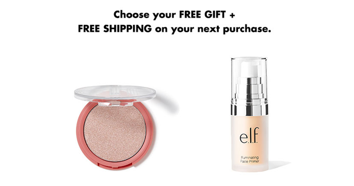 e.l.f.: 20% off + free shipping on face prime purchase + My elf order and  new favorites - Gift With Purchase