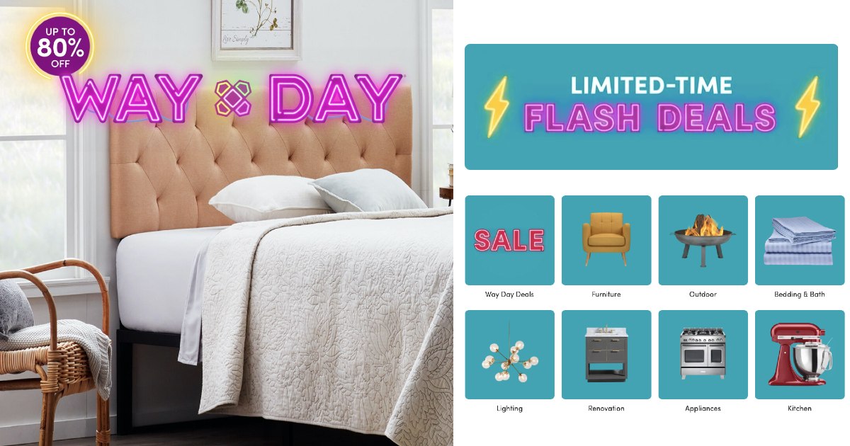 Wayfair Flash Sales at up to 90 Off + Free Shipping HURRY Daily