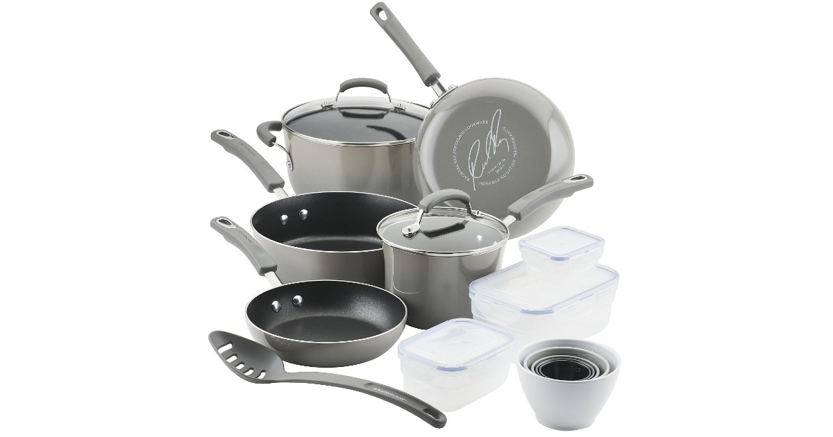 Rachael Ray 19-Pc Nonstick Cookware Set