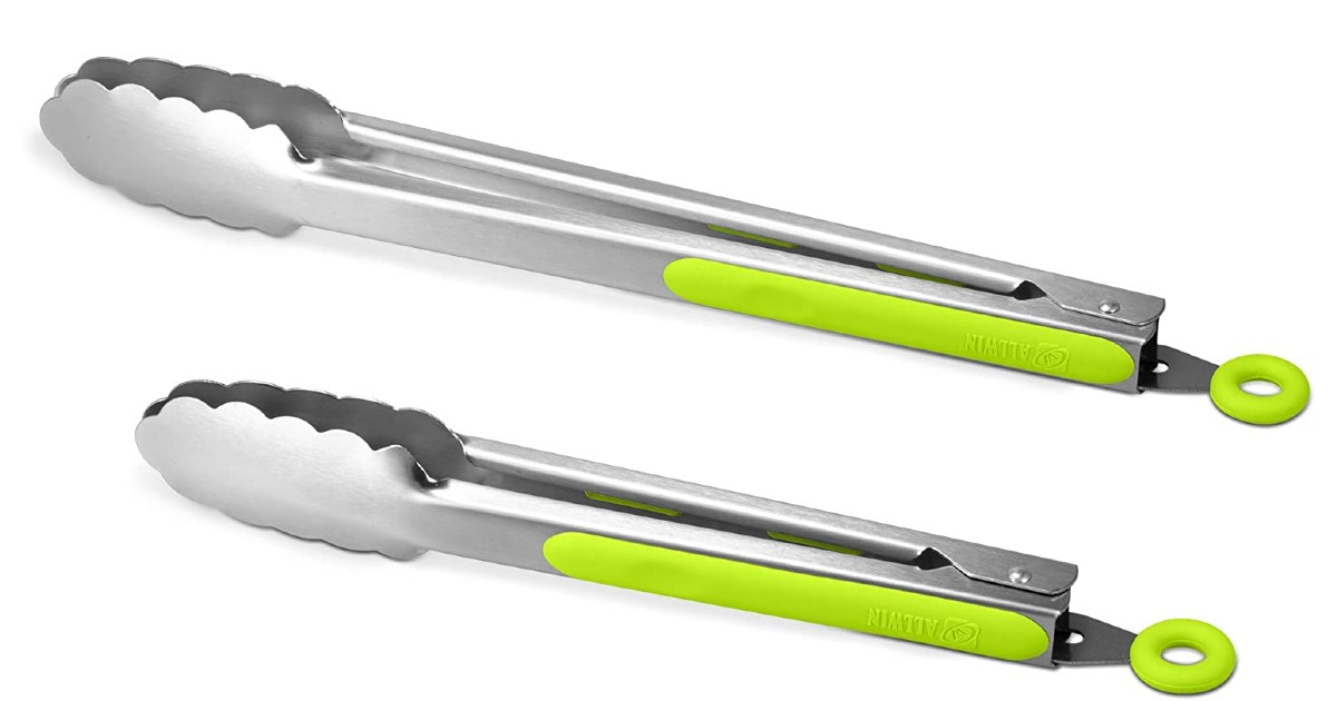 Stainless Steel Kitchen Cooking Tongs 2-Pk ONLY $7.99 (Reg. $15)