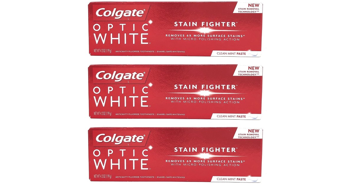 FREE Colgate Optic White Stain Fighter Toothpaste