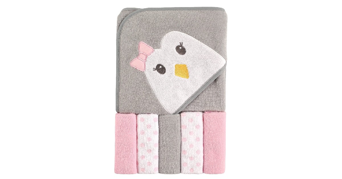 Baby Hooded Towel with Five Washcloths as Low as $6.79