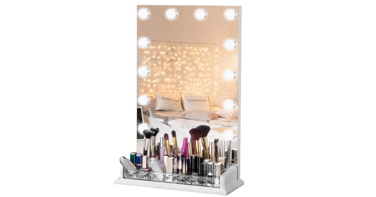 Lighted Vanity Mirror with Shelf