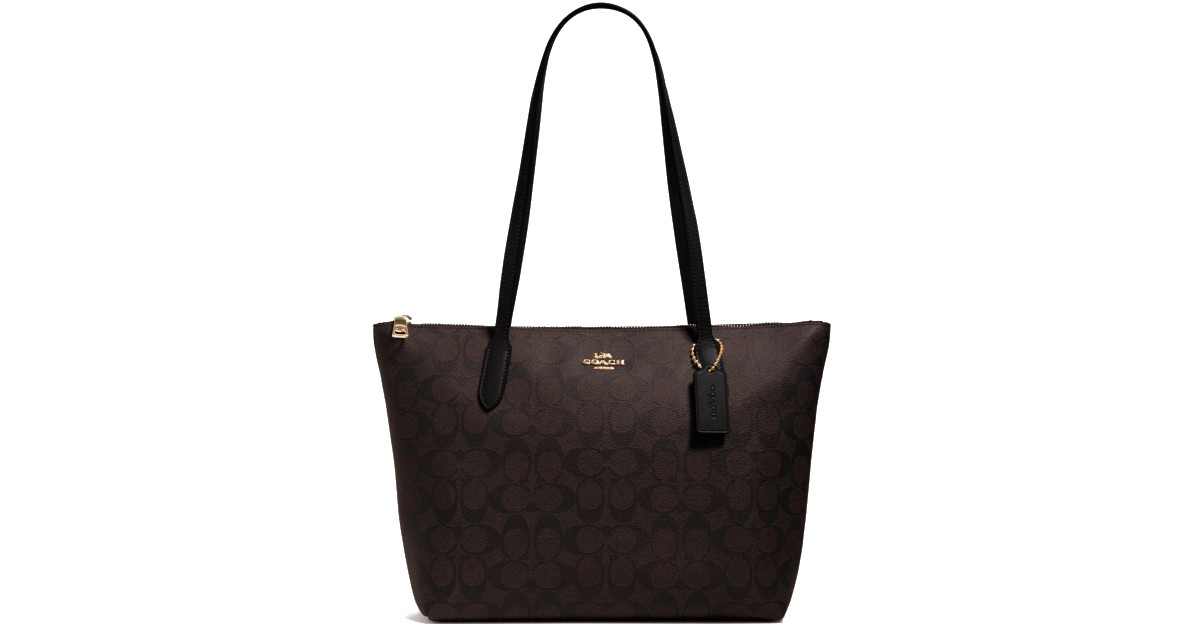 Coach Zip Top Tote In Signature Canvas ONLY $111.20 (Reg $278) - Daily