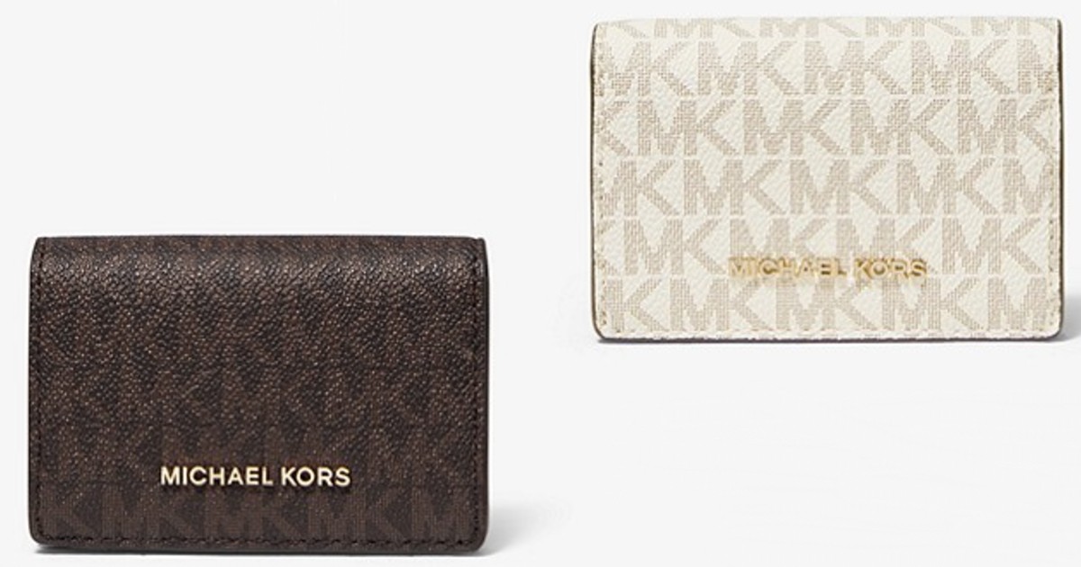 Michael Kors Small Logo & Leather Wallet