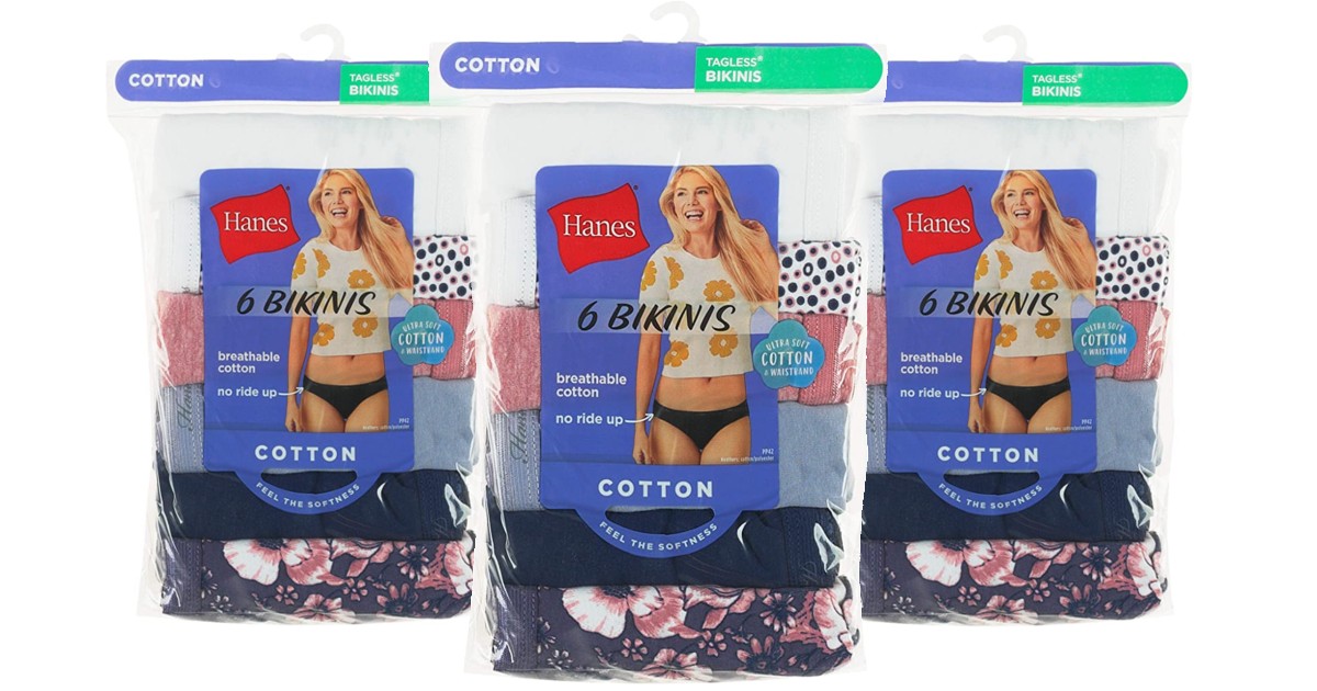 Hanes Women’s Cotton Bikini Panties