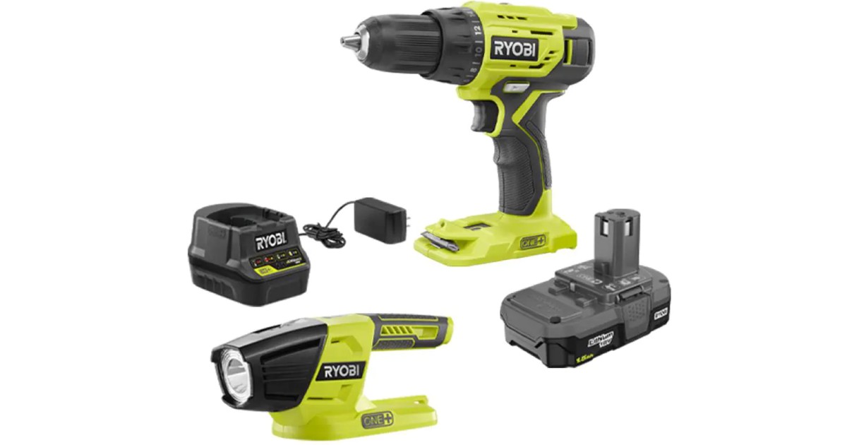 RYOBI Drill/Driver Kit w/ Battery ONLY 79.97 (Reg 166) Deals & Coupons