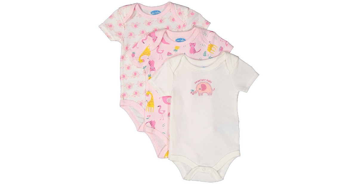 Sweetest Baby Animals Baby Bodysuits 3-Pack