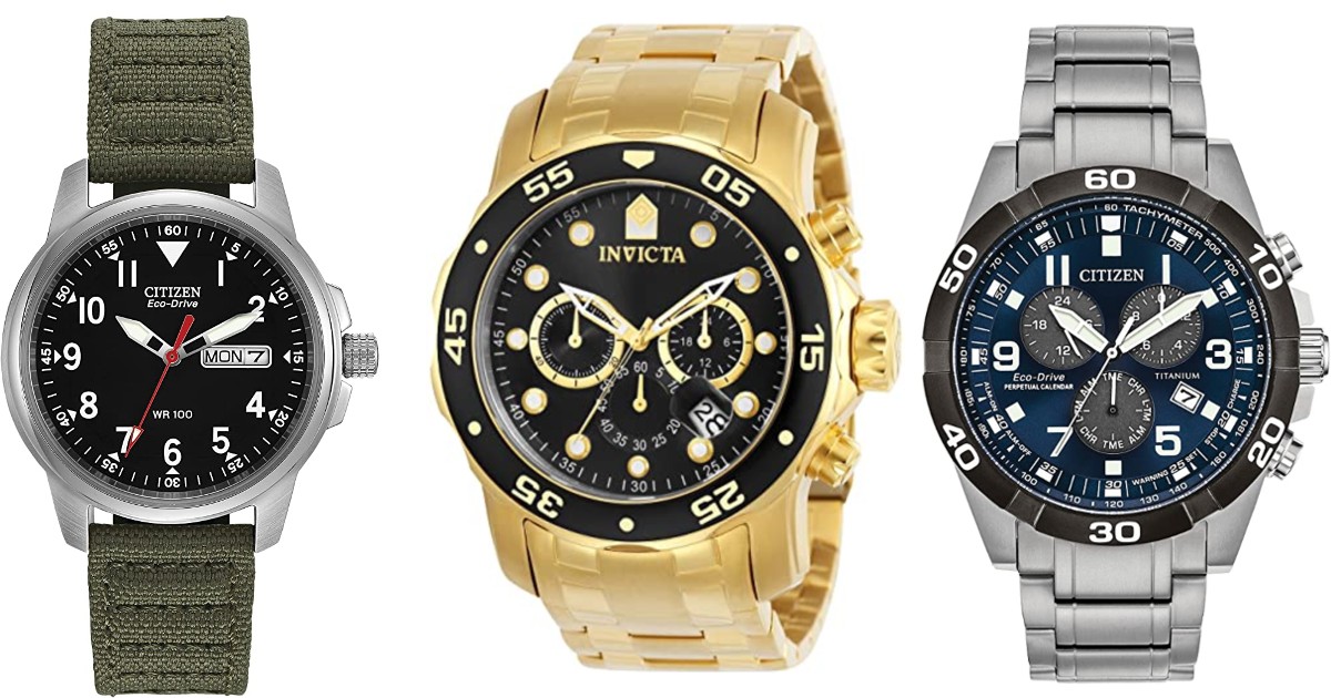 Save up to 60% on Watches from Citizen, Invicta, and More