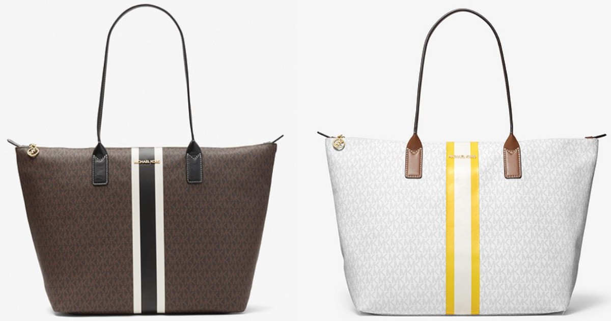 mk striped bag
