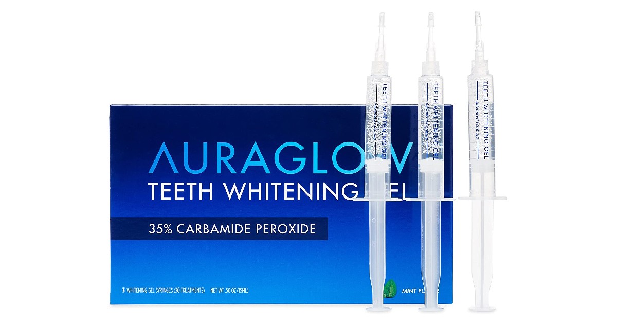 AuraGlow Teeth Whitening Gel ONLY $15.99 (Reg. $36)