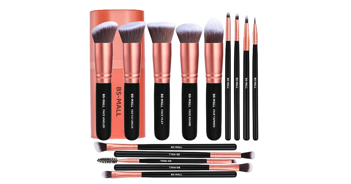 BS-MALL Makeup Brushes 14-Piece ONLY $6.83 (Reg. $36)