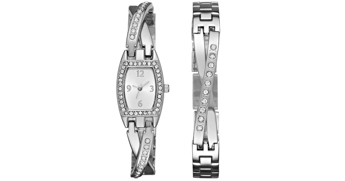 Geneva Women's Bangle Watch Set