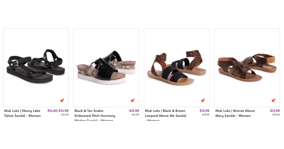 Save 65% on Muk Luk Sandals + Extra 15% Off at Checkout
