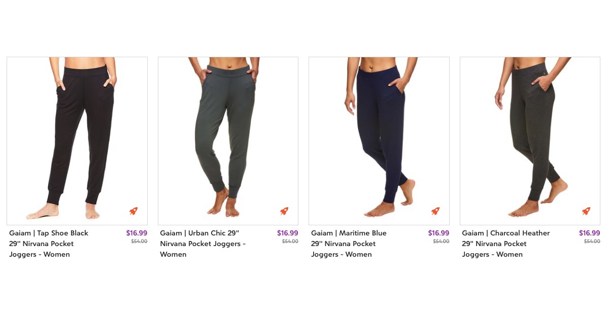 Nirvana Joggers by Gaiam ONLY $16.99 (Reg. $54) + Free Shipping 