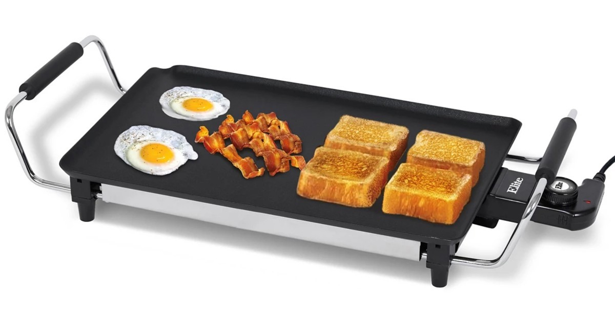 Elite Cuisine Electric Indoor Griddle ONLY 19.99 (Reg 40) Daily