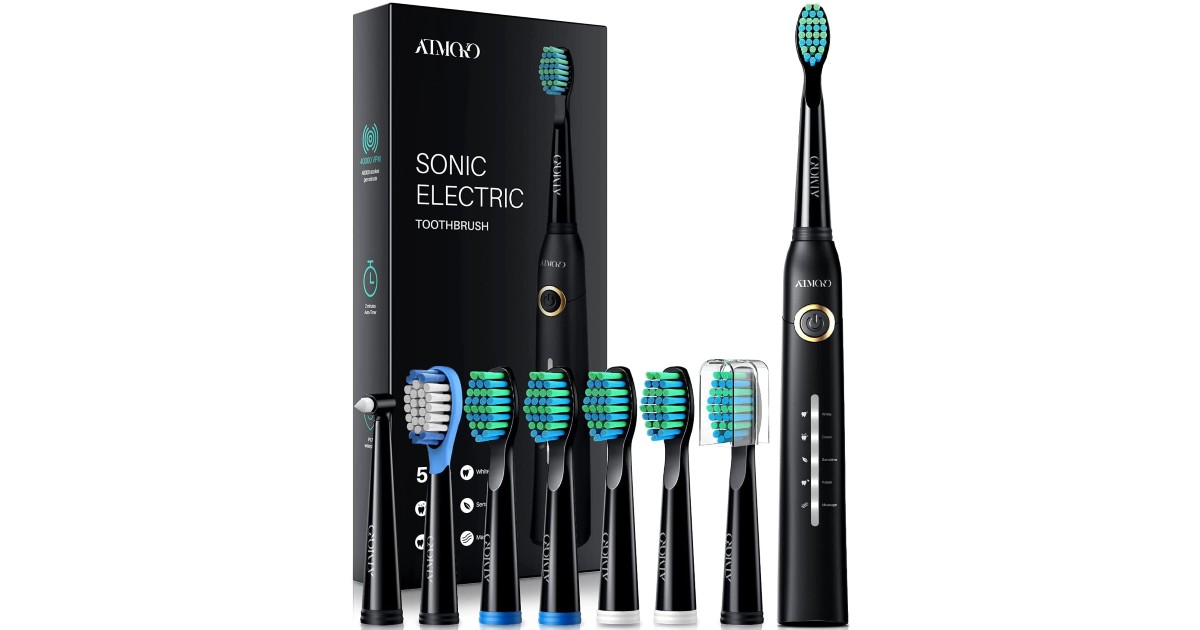 Electric Toothbrush w/ 8 Brush Heads