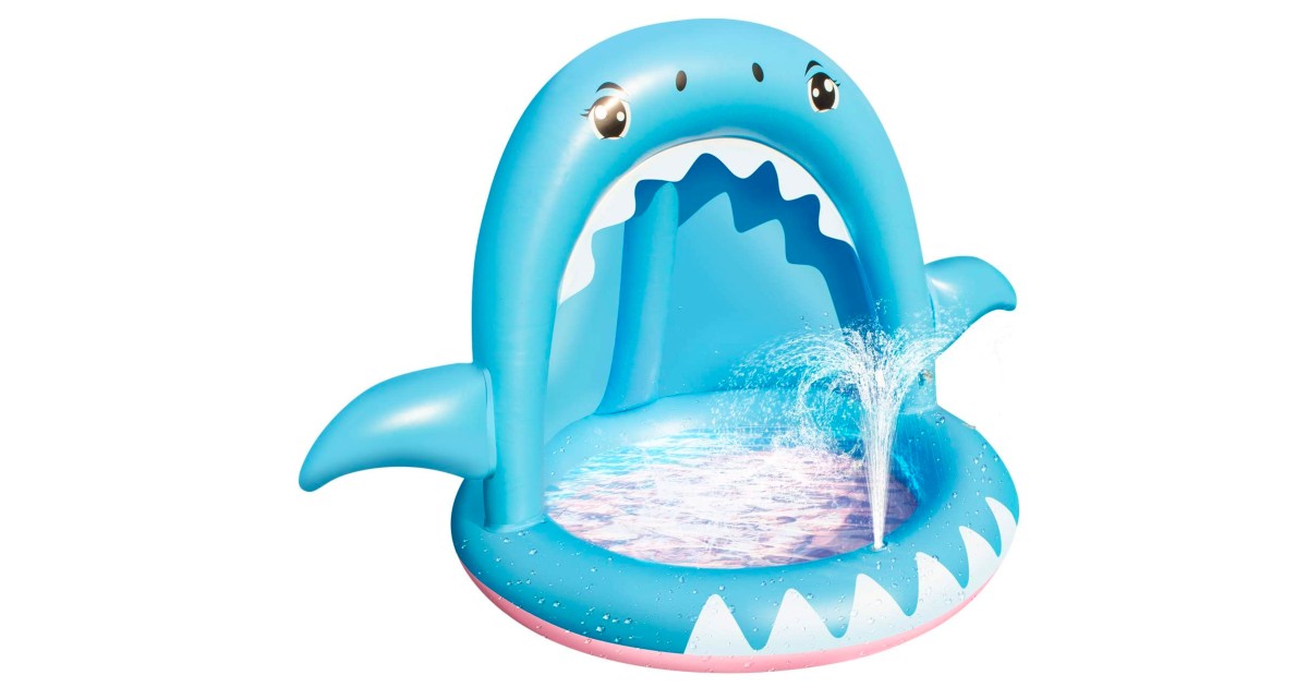 Shark Sprinkler Inflatable Kiddie Pool ONLY $7.99 (Reg. $20)