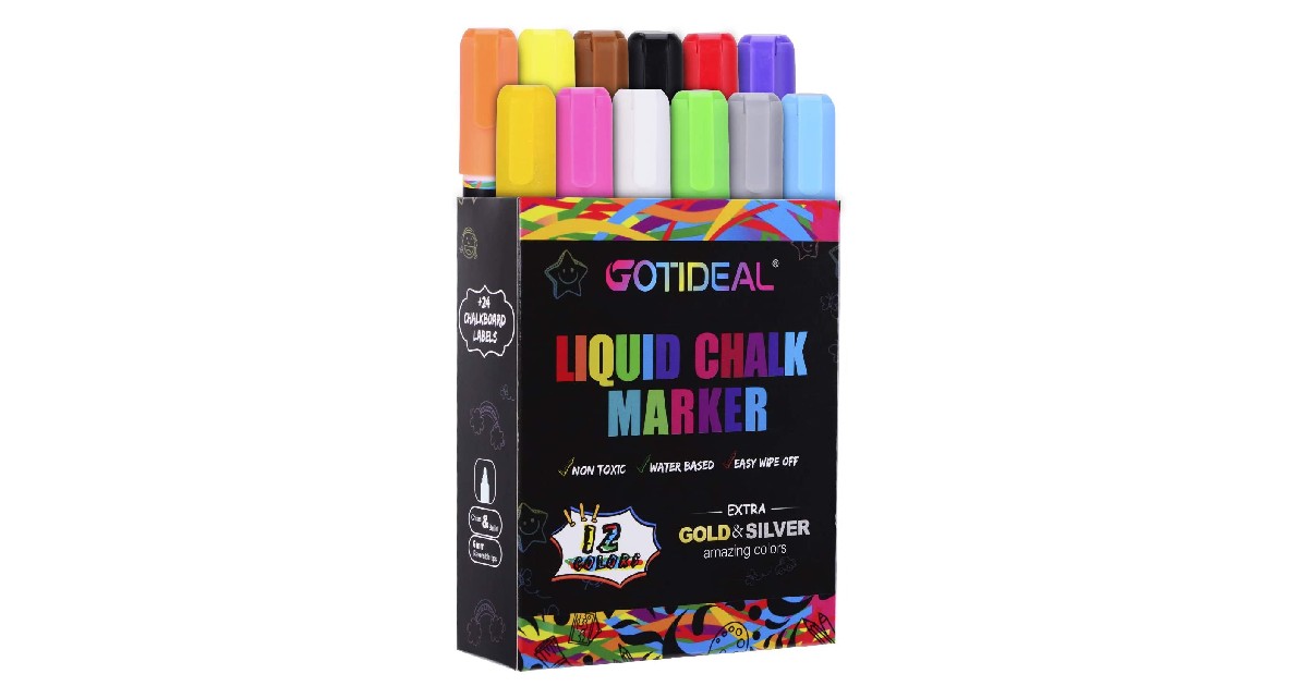 Liquid Chalk Markers 12-Count ONLY $7.99 (Reg. $20)