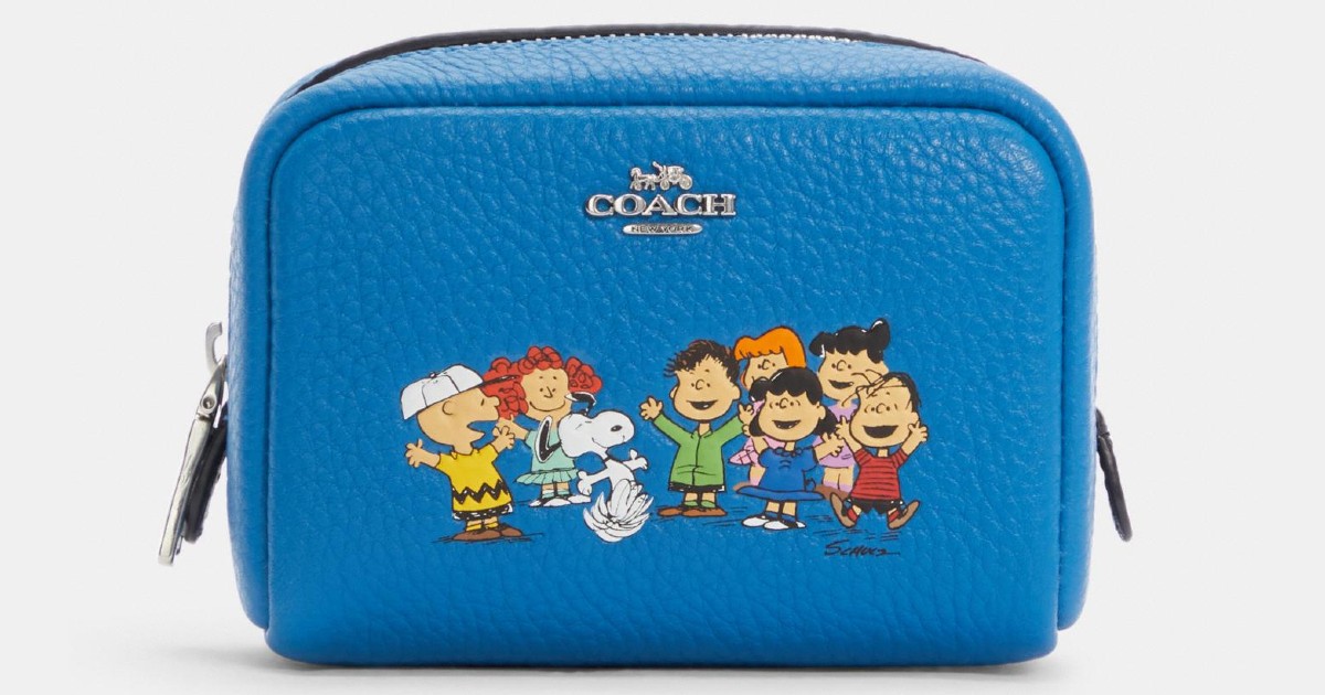 Coach X Peanuts Mini Boxy Cosmetic Case ONLY $49 (Reg. $98)