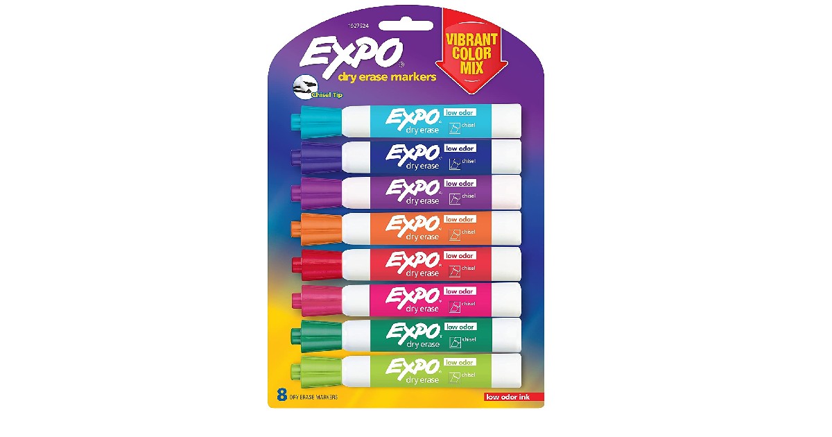 EXPO Vibrant Dry Erase Markers 8-Pack ONLY $5.74 (Reg. $12.44)
