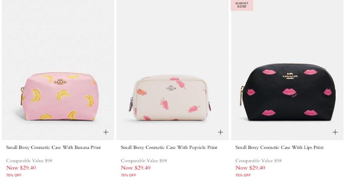 Coach Cosmetic Cases ONLY $29.40 (Reg. $98) 
