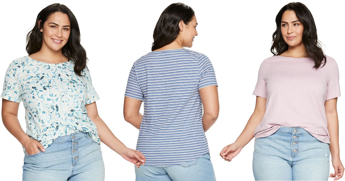 Women’s Plus Size Tees ONLY $5.59 at Kohl's (Reg $16) - Daily Deals ...
