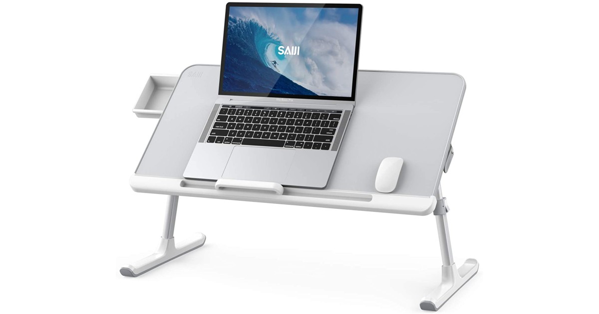 Laptop Table Desk w/ Storage Drawer 