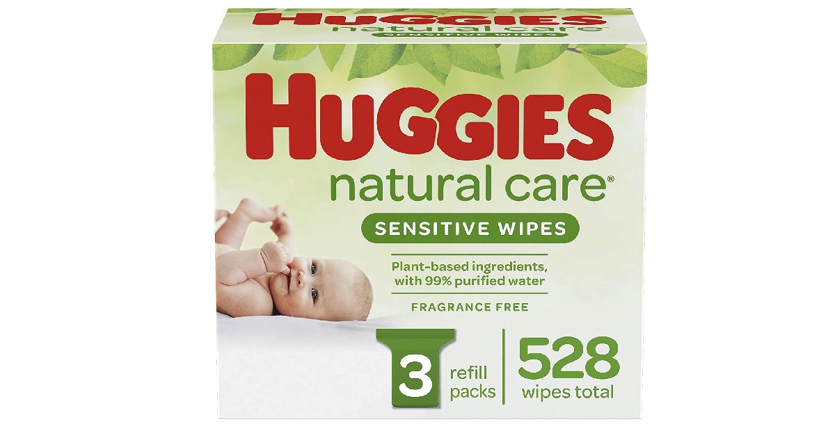 Huggies Natural Care Sensitive Baby Wipes 528-Ct ONLY $9.74
