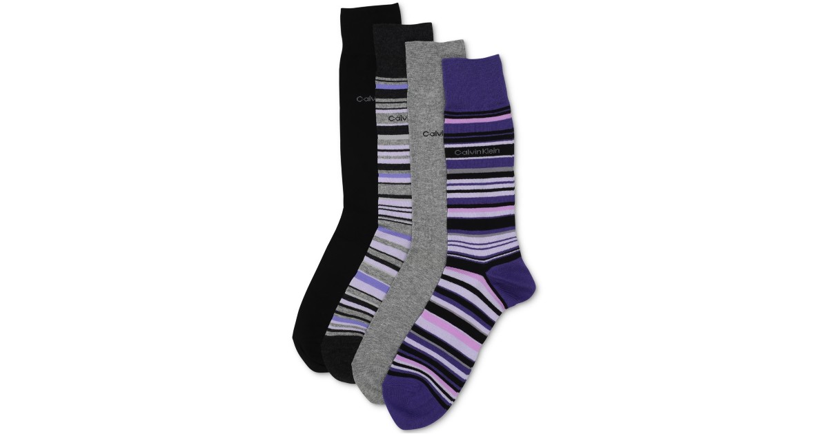 Men’s Multi-Stripe Dress Socks 4-Pack 