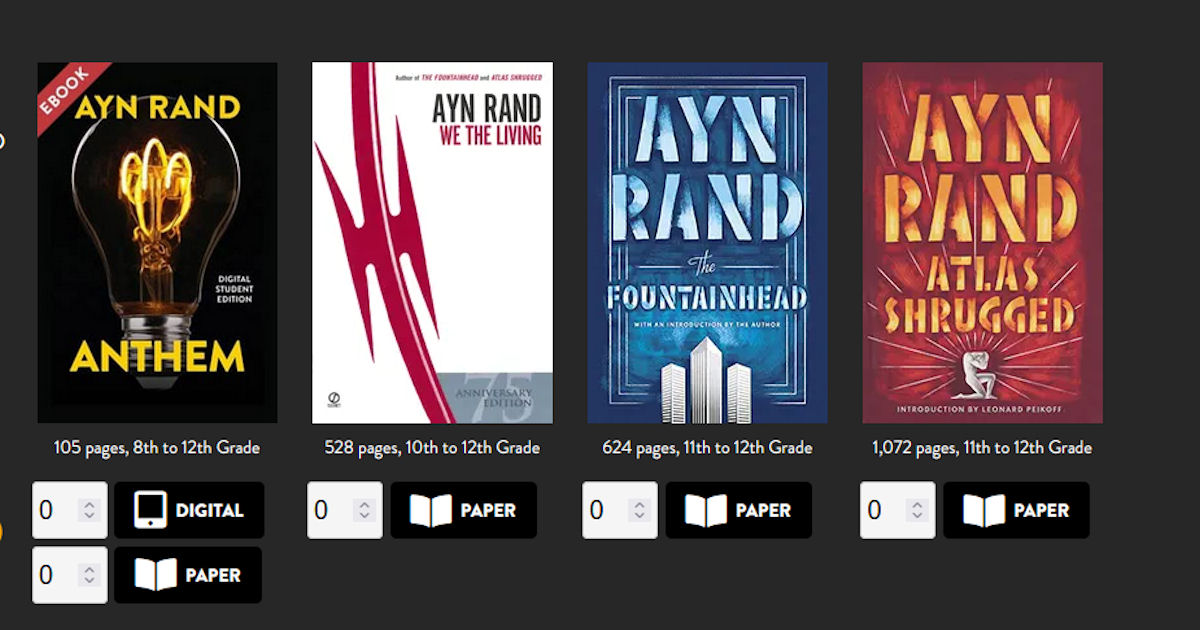 FREE Ayn Rand Novels for Teach...