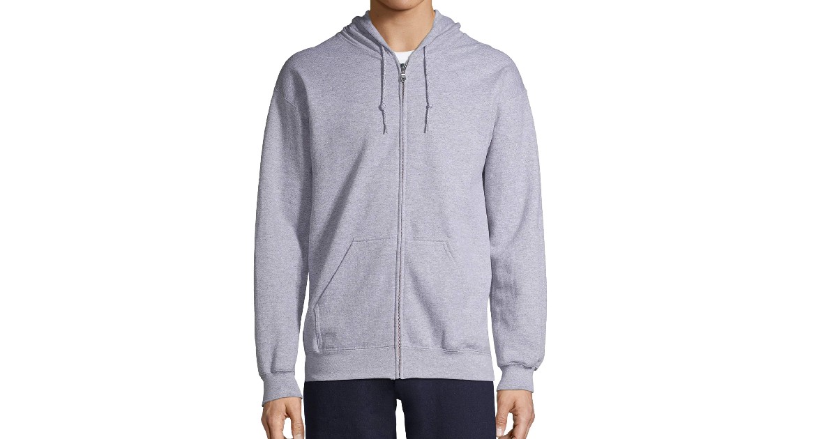 Gildan Mens Fleece Zip Hooded.