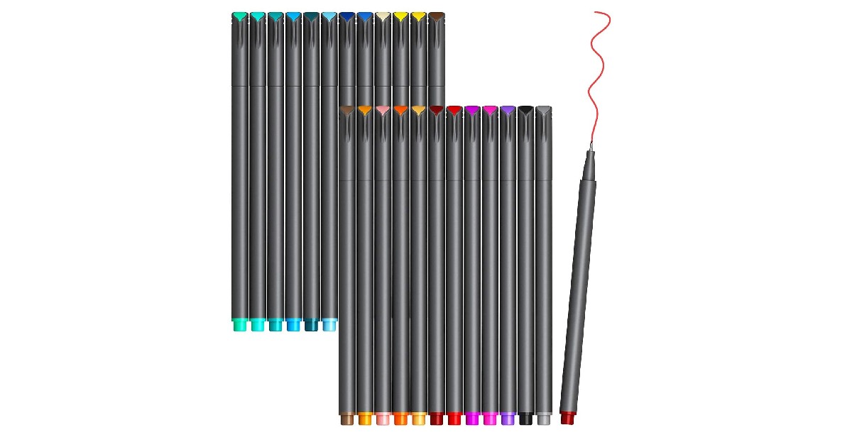Colored Journaling Pens 24-Count ONLY $6.39 (Reg. $13)