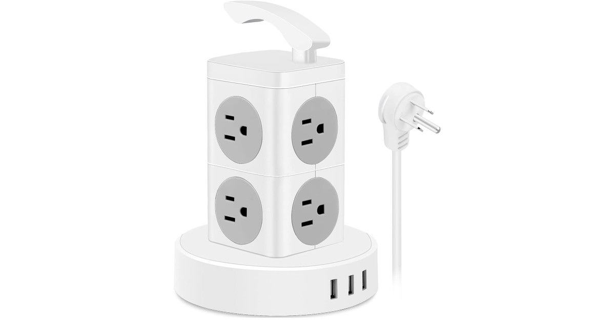Power Strip Tower 8-Outlet Surge Protector