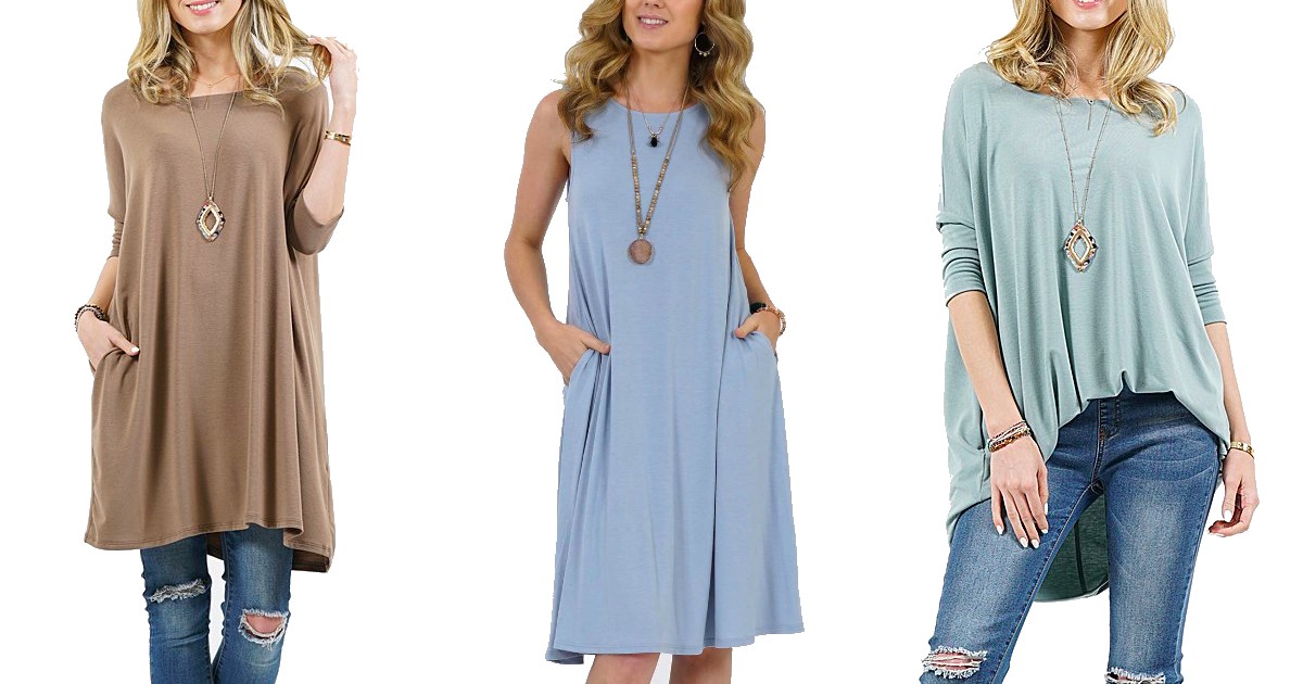 Trendy Tunics & Tunic Dresses ONLY $7.99 + Free Shipping Offer