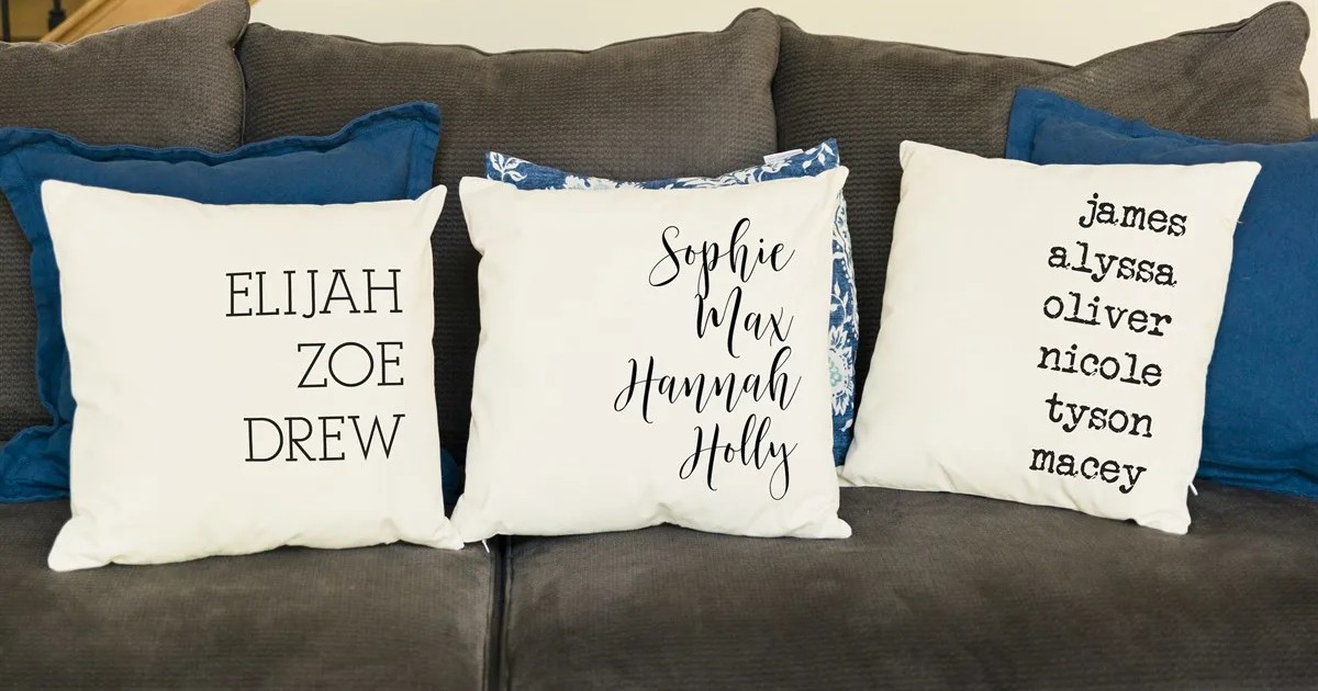 Personalized Throw Pillow ONLY $9.99 (Reg. $25)