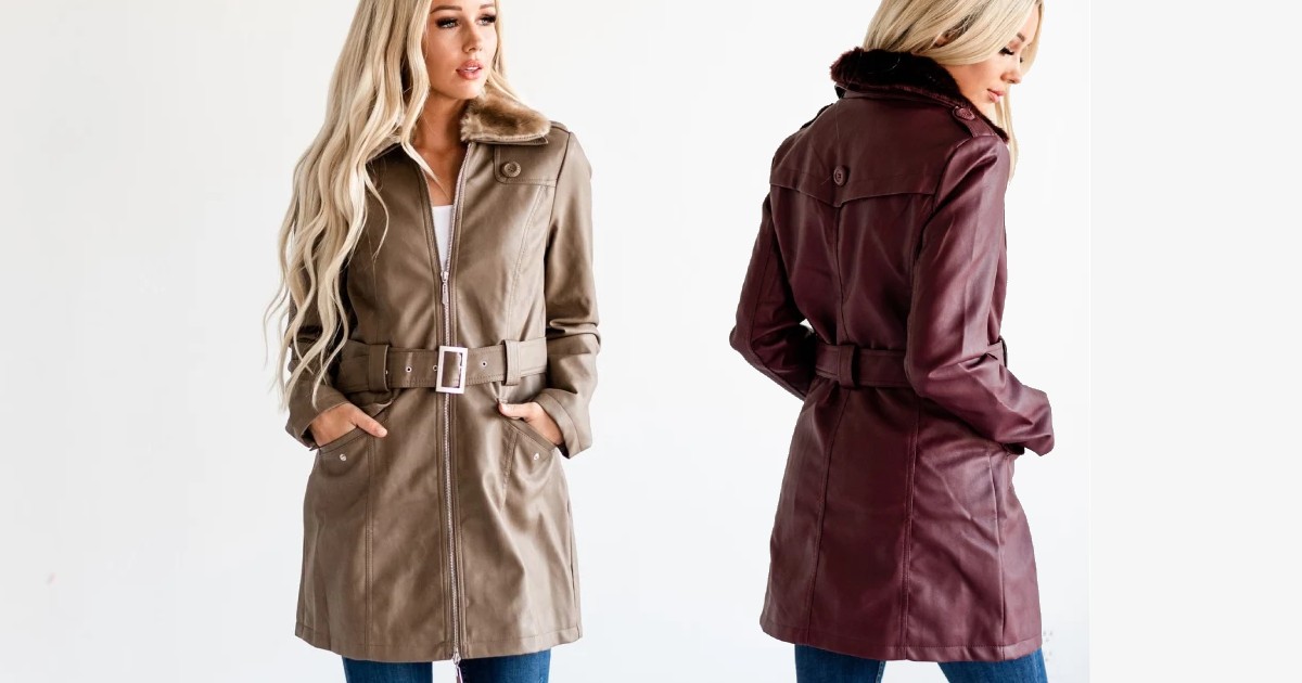 Long Belted Coats ONLY $20.99 (Reg. $55)