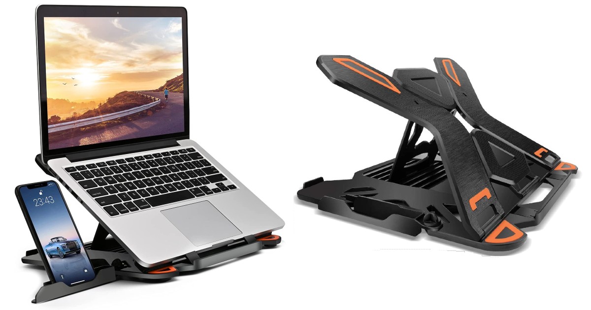 Adjustable Laptop Stand with Phone Stand