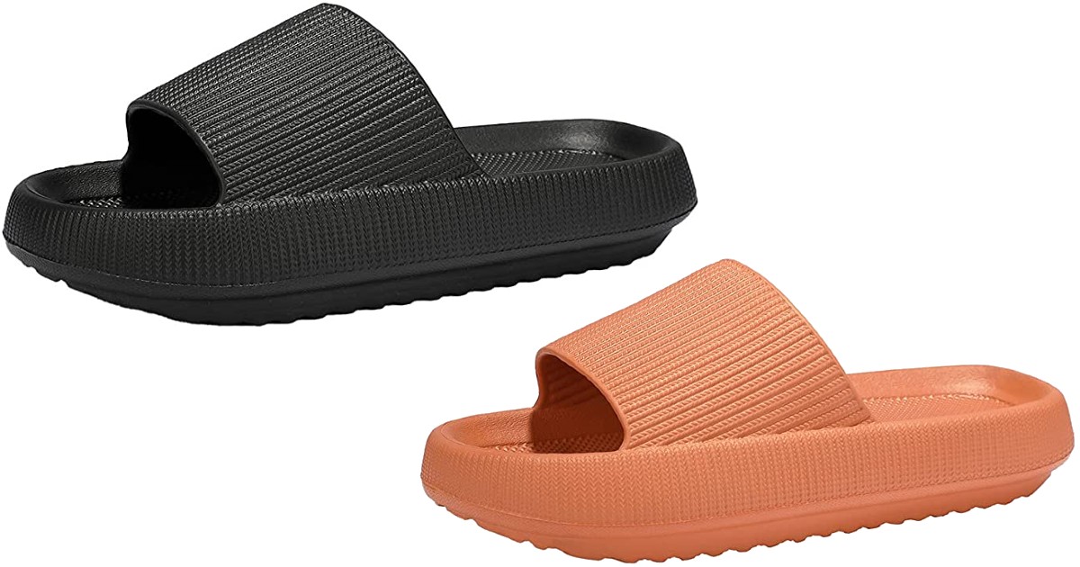 pillow slides tan
