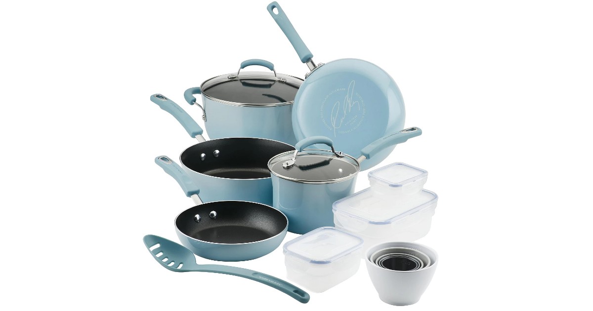 Rachael Ray 19-Pc Nonstick Cookware Set 