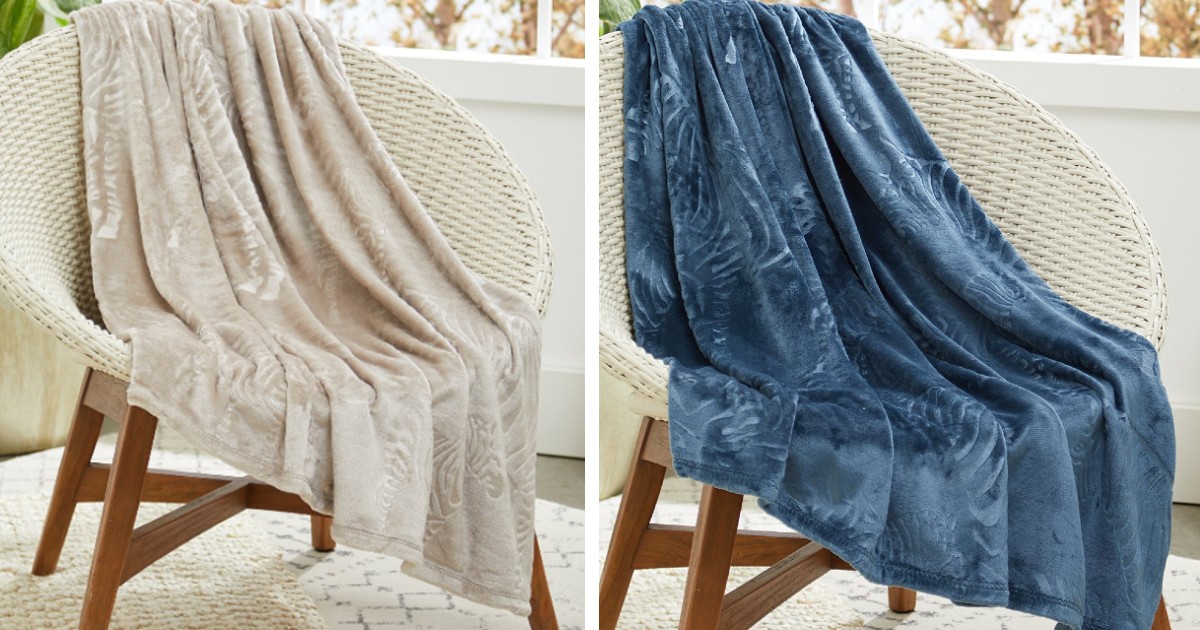 Zebra-Embossed Cozy Throws at Zulily