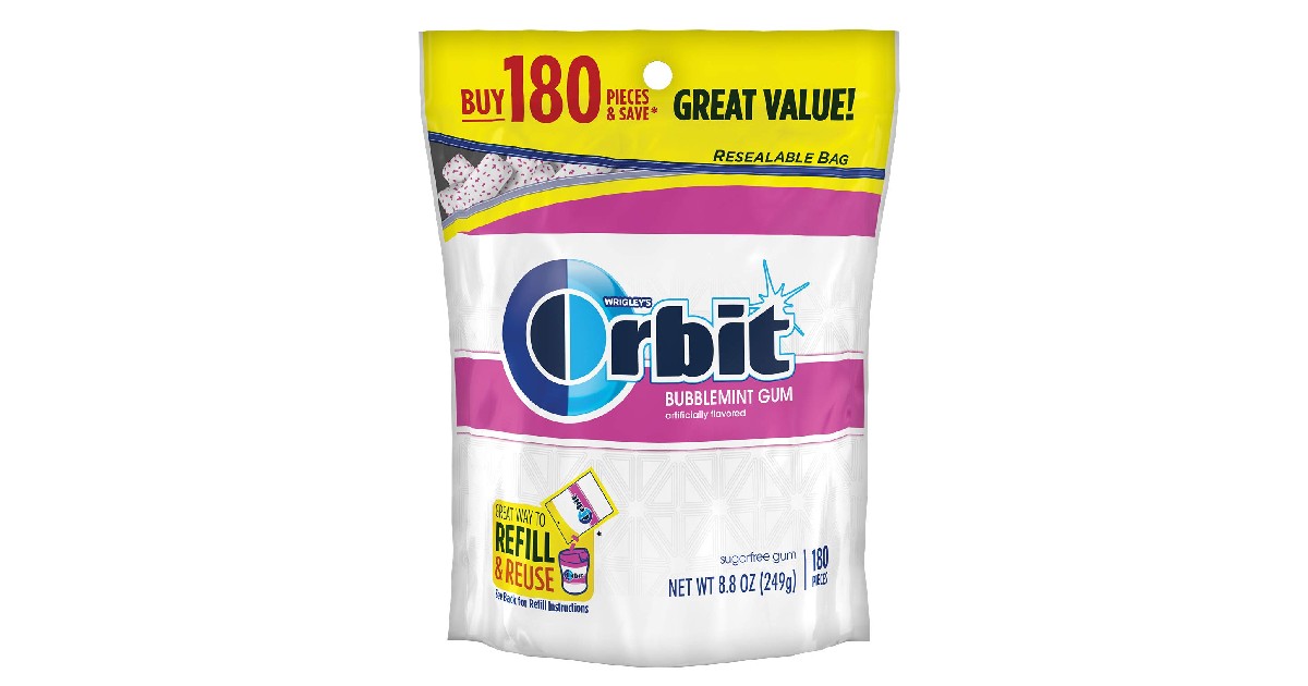 ORBIT Bubblemint Gum180-Count ONLY $3.14 (Reg. $6.68)