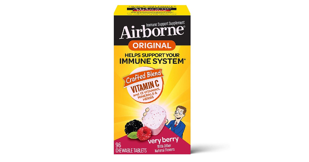 Airborne Vitamin C Chewable Tablets ONLY $8.46 (Reg. $18)