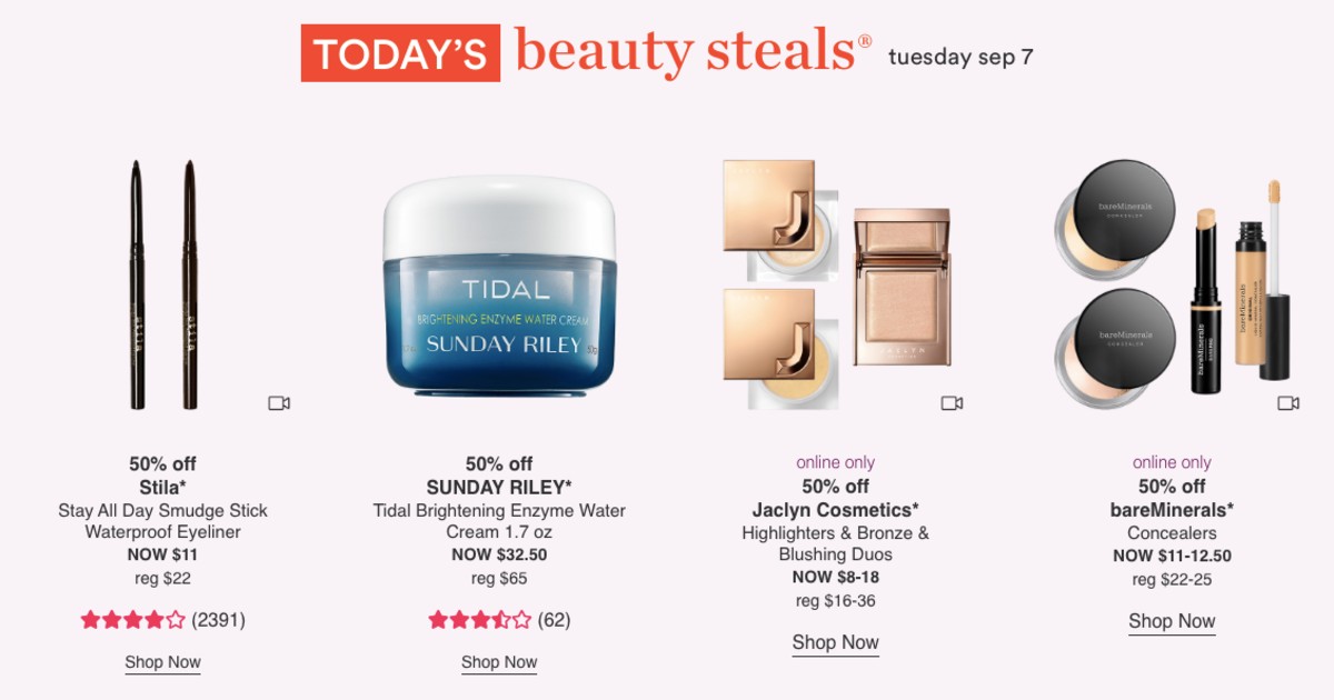 Ulta 21 Days of Beauty: 50% off BareMinerals, Stila and More