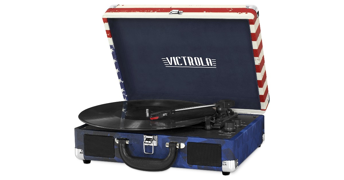 Bluetooth Suitcase Record Player ONLY $21.73 (Reg. $46)