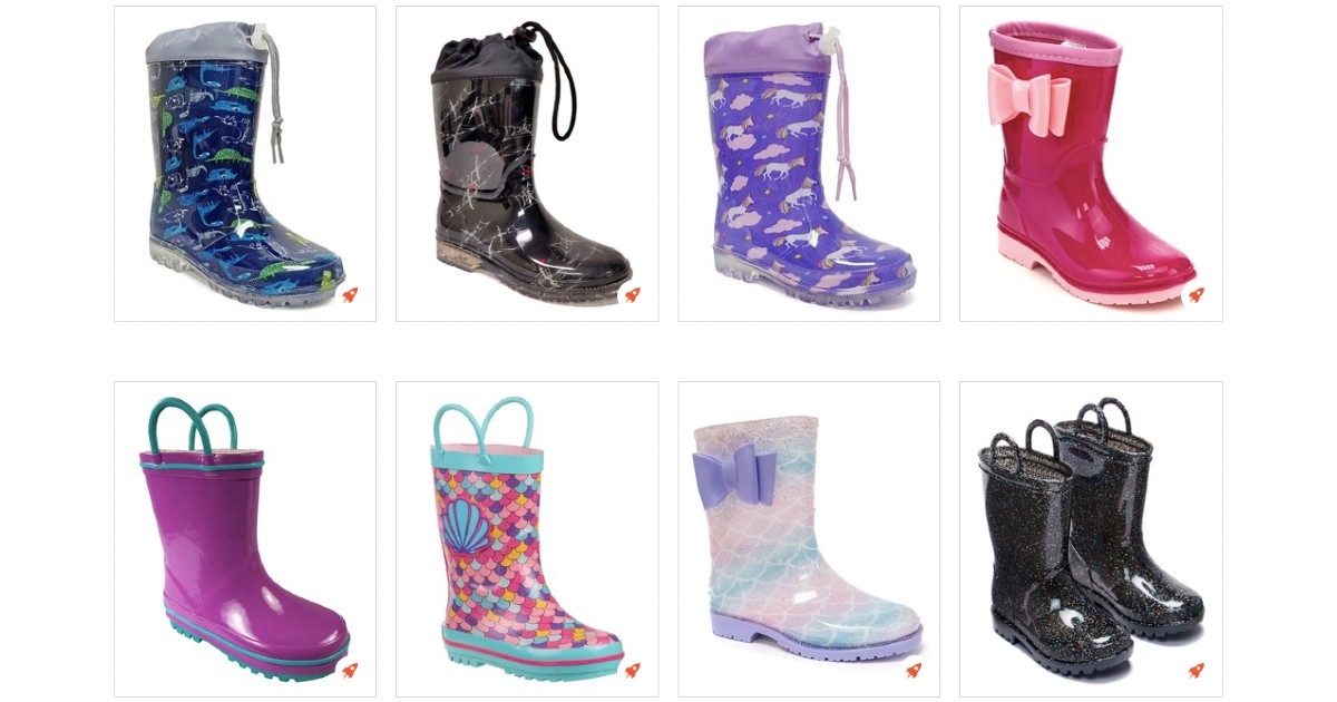 65% Off Kids' Rain Boots + Extra 10% Off at Checkout