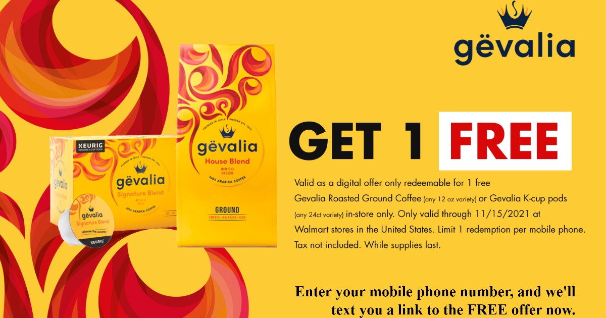 Free Bag of Gevalia Coffee Free Product Samples