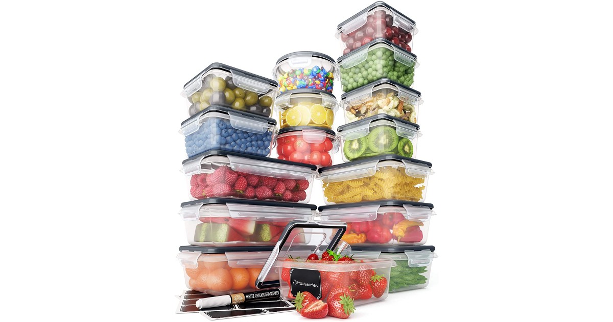 32-Pece Food Storage Containers Set