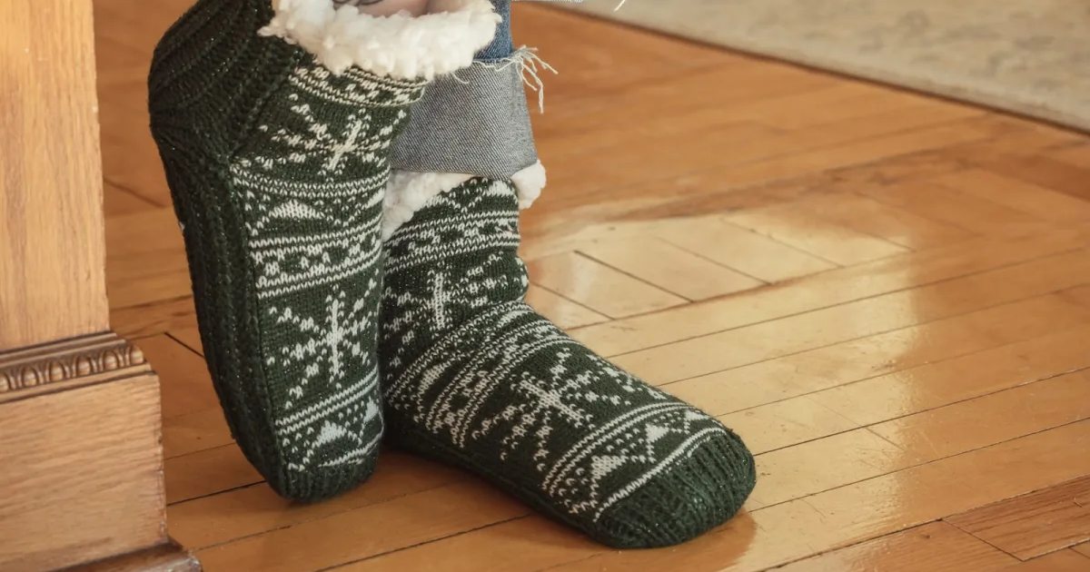 MUK LUKS Women's Holiday Cabin Socks ONLY $9.99 (Reg. $22)