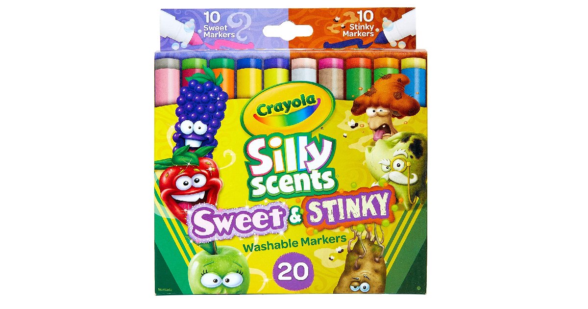Crayola Silly Scents 20-Count ONLLY $4.50 (Reg. $10)